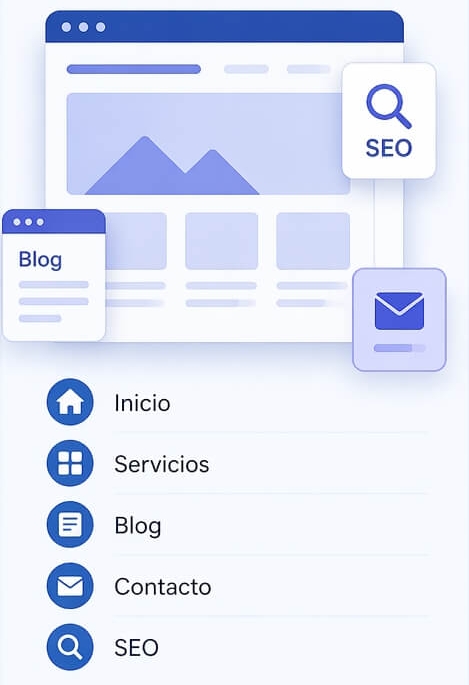 Ejemplo del plan Web con blog de diseño web