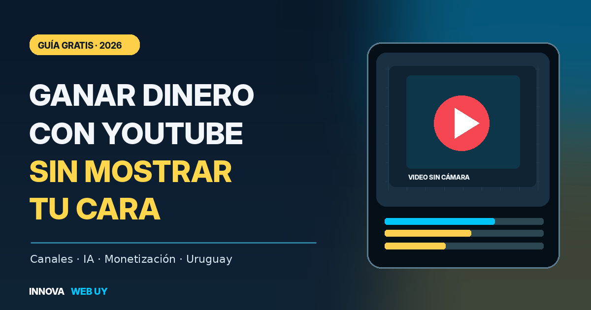 Guía sobre crear un canal de YouTube sin mostrar la cara desde Uruguay, con reproductor de video y línea de edición