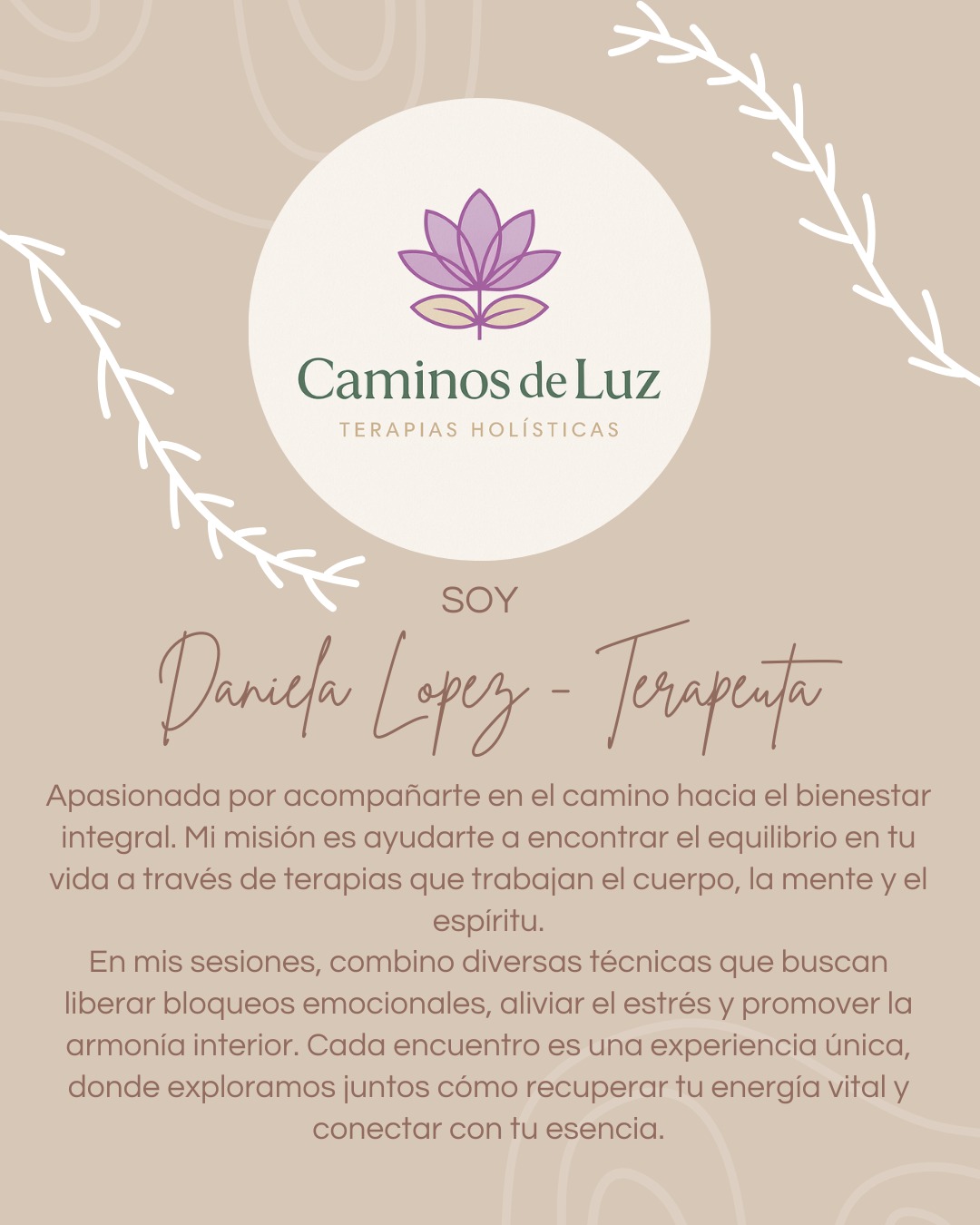 Espacio de terapias Camino de Luz Daniela Lopez