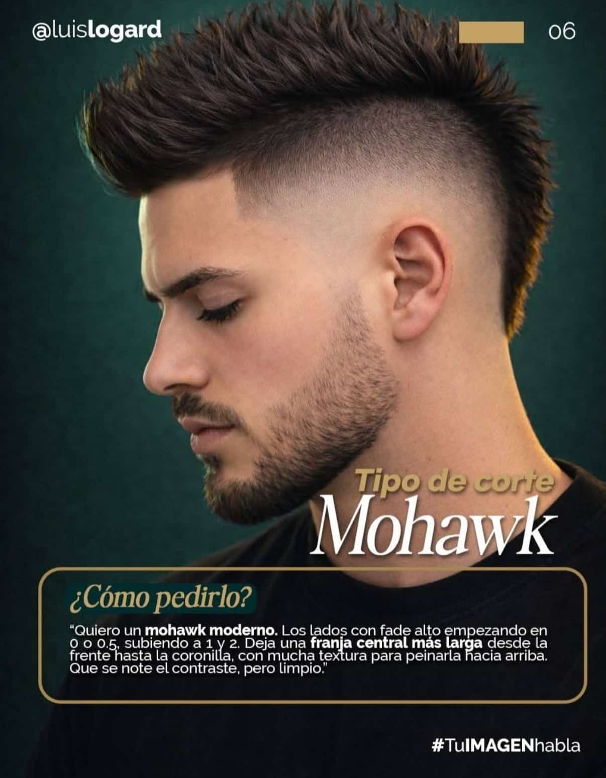Corte mohawk moderno en Mercedes Uruguay