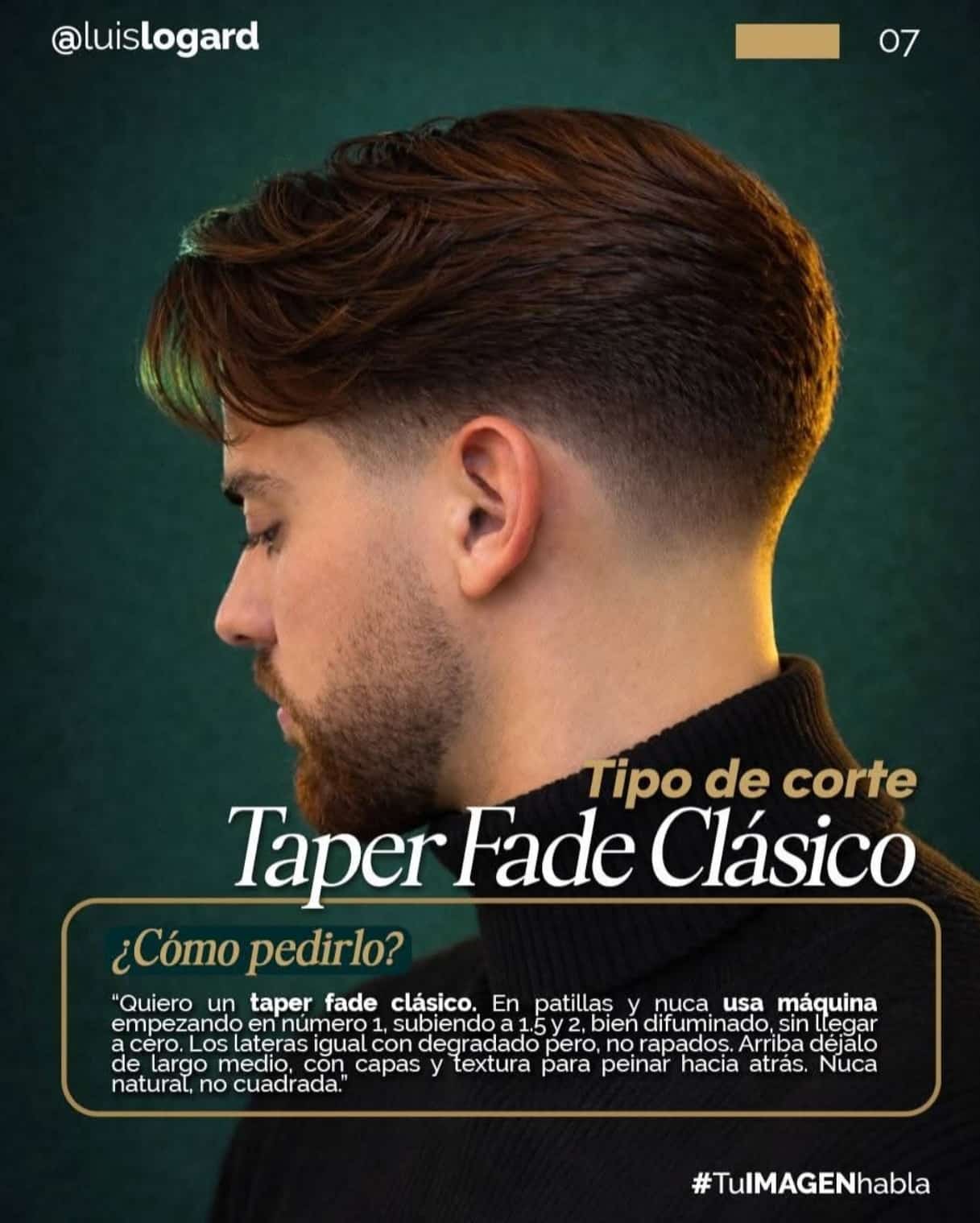 Taper Fade clásico en Mercedes Uruguay