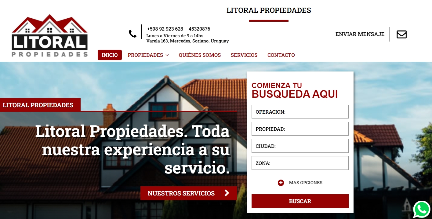 Litoral Propiedades – Diseño Web: imagen del proyecto