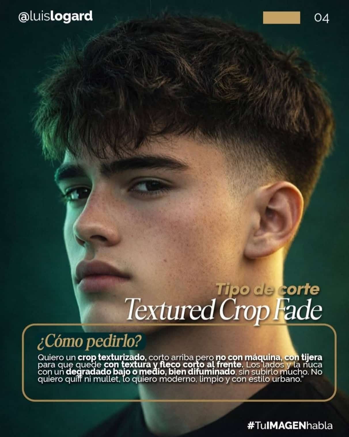 Textured crop fade, también conocido como Edgar Cut, en Mercedes